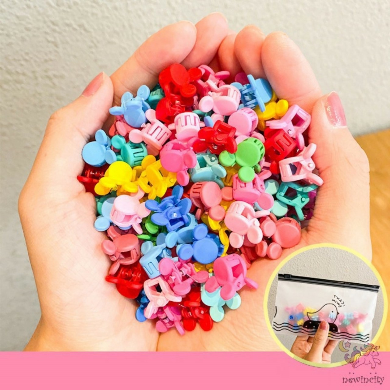 [HCM]??Túi 20 kẹp càng cua mini mix nhiều màu xinh xắn dễ thương phong cách Hàn Quốc cho bé yêu