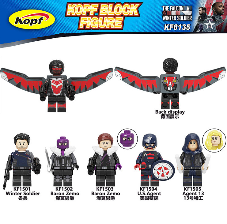 Đồ chơi lắp ráp minifigure nhân vật Falcon-Marvel KF6135