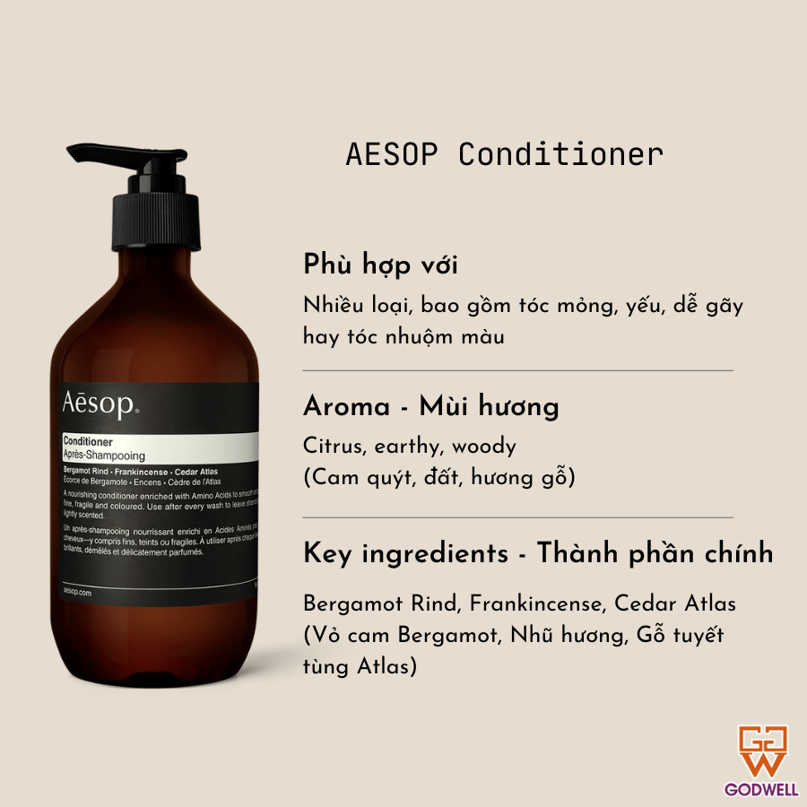 [AESOP] Dầu xả chăm sóc tóc chuyên sâu Aesop Conditioner 500ml