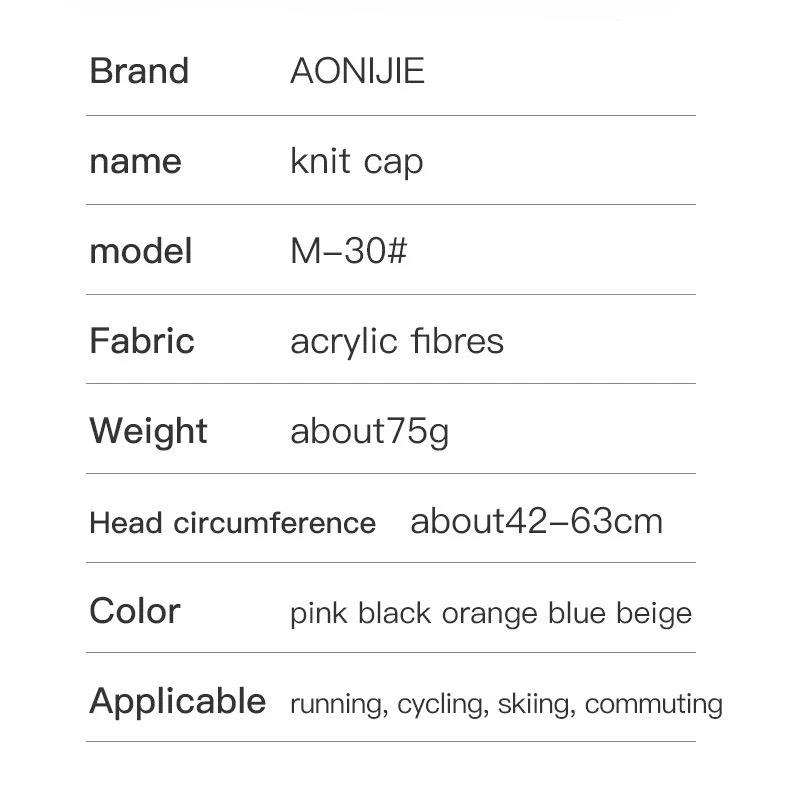 Mũ Len Giữ Ấm Mùa Đông Aonijie M-30