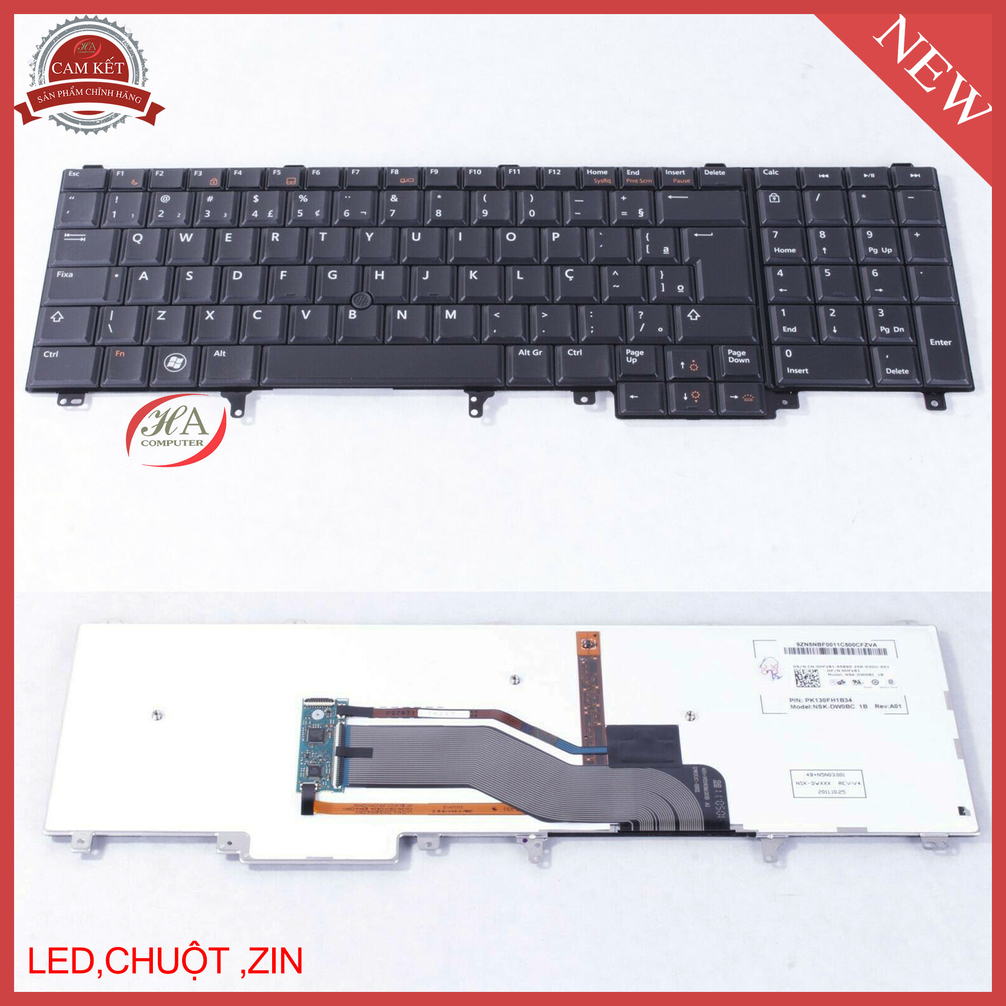 Keyboard Dell Latitude E6520