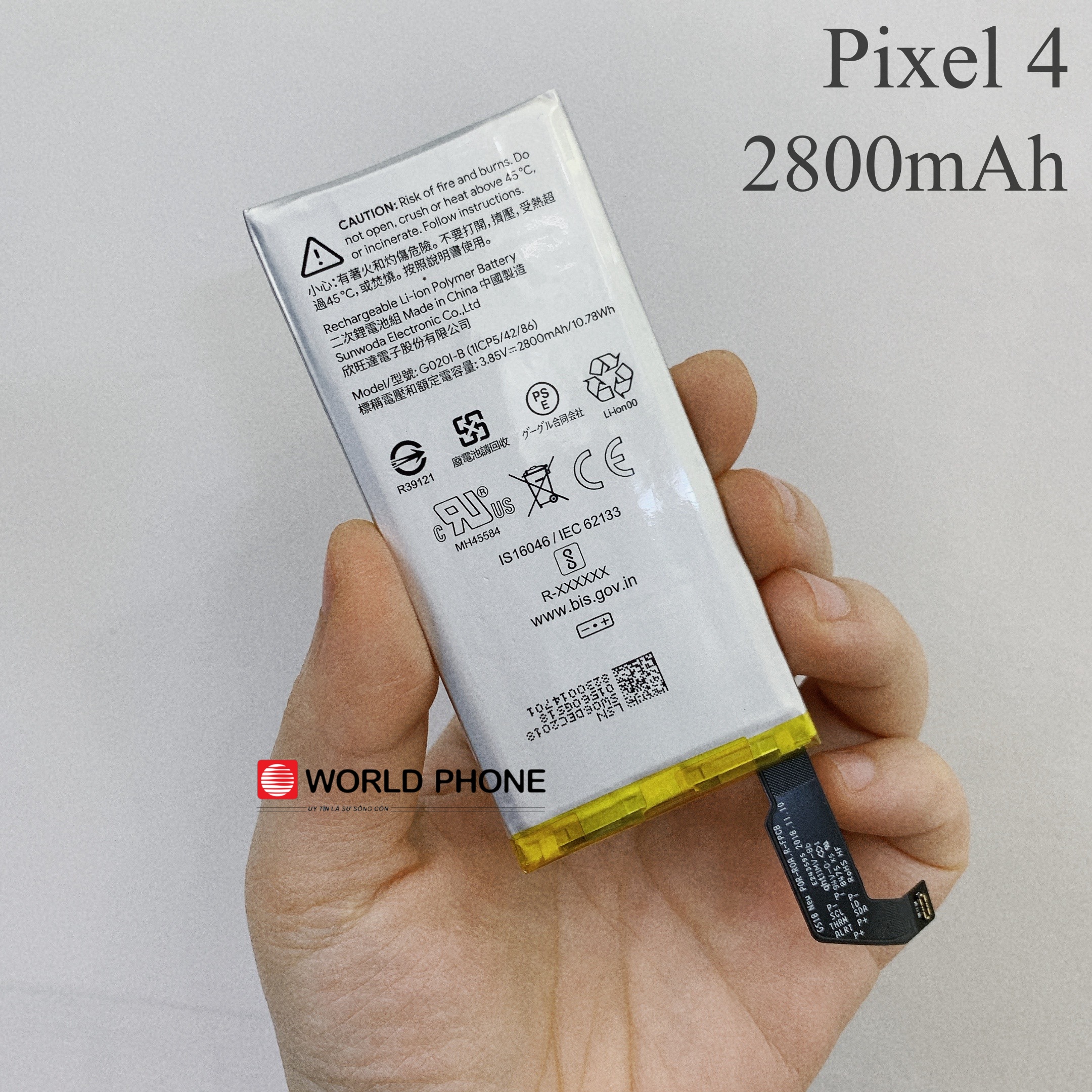 Pin mới GG Googel Pixel 4 , 4XL , Kèm keo dán lưng