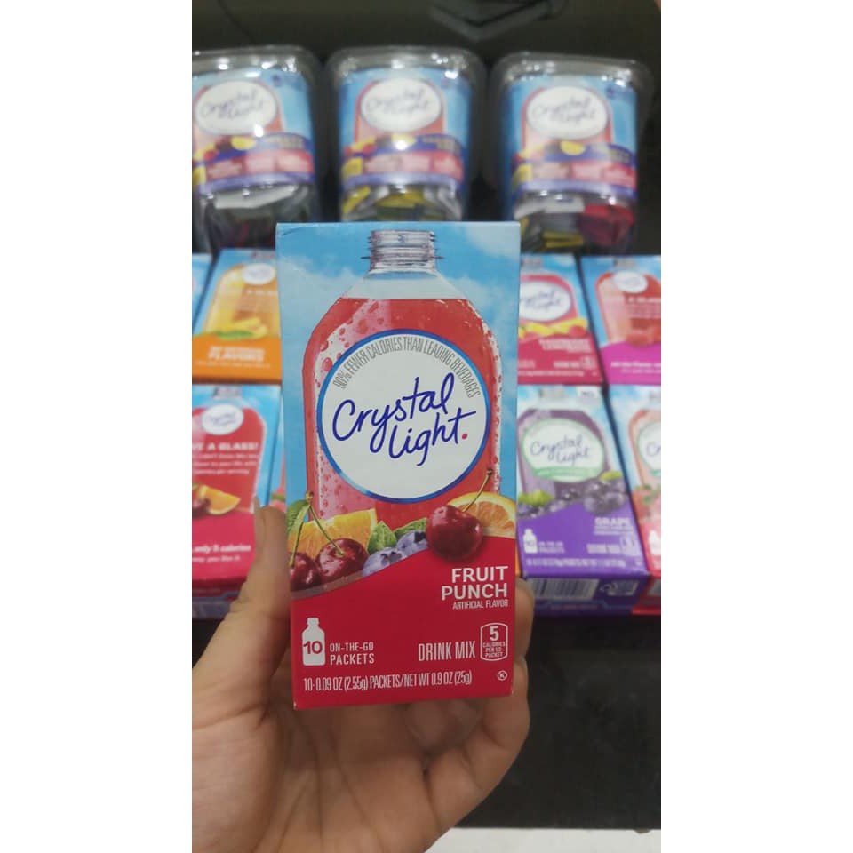 10 Gói Crystal Light Mix Vị