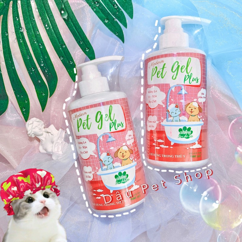Sữa Tắm Pet Gel Plus 500ML - Giảm Ve Rận Bọ Chét Cho Chó Mèo
