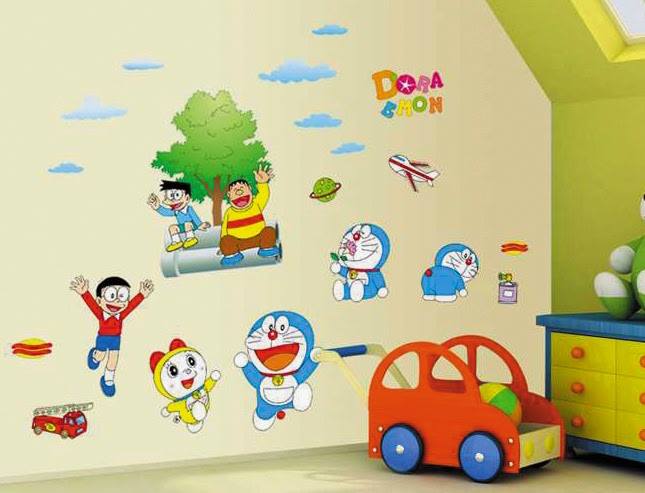 Decal dán tường Doremon và các bạn