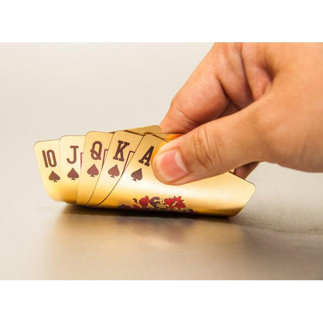 Bộ bài tây mạ vàng