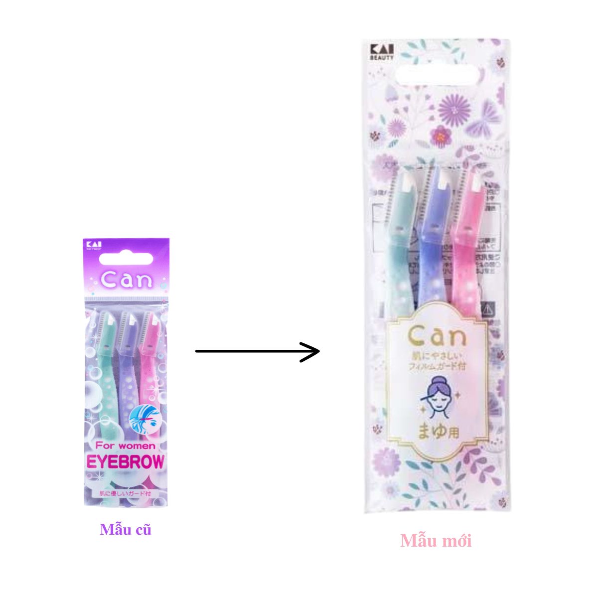 Set 3 Dao Cạo Chân Mày Kai Nhật Bản Eyebrow