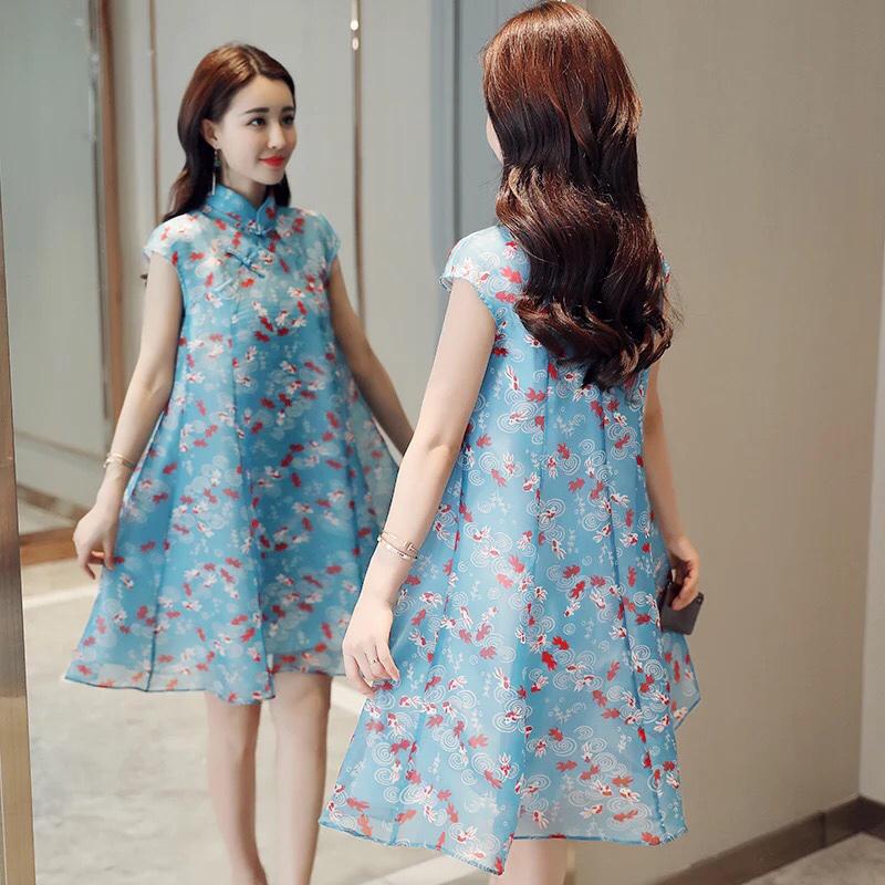 ĐẦM BẦU SUÔNG HỌA TIẾT CÁ