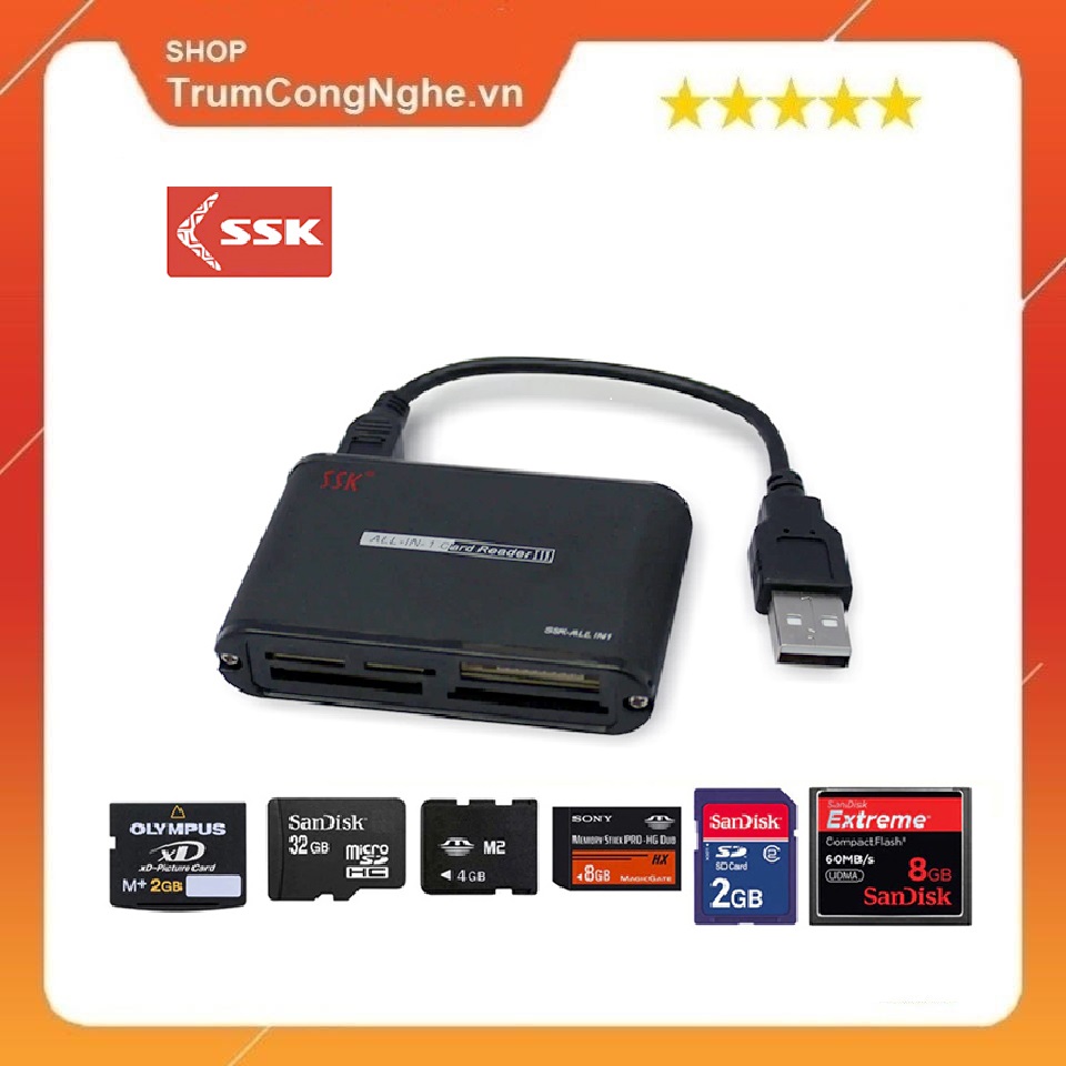 Đầu đọc thẻ nhớ All in One SSK [ Fullbox ]