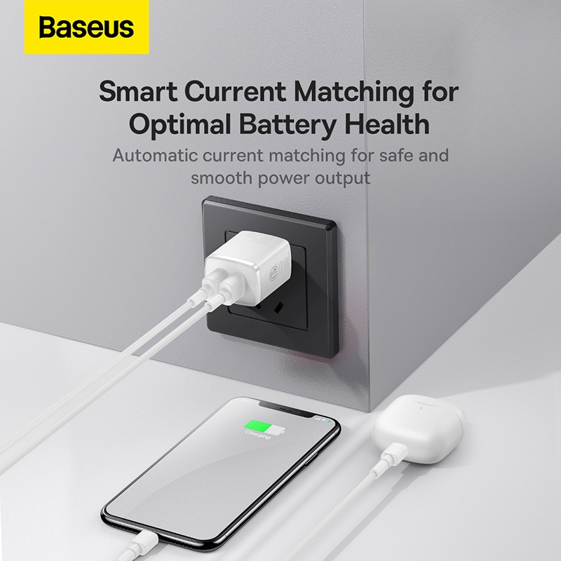 Củ Sạc Baseus Compact Charger 2 Cổng USB 10.5W