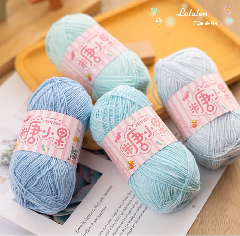 Len Candy Cotton Chính Hãng - Cuộn 40gr