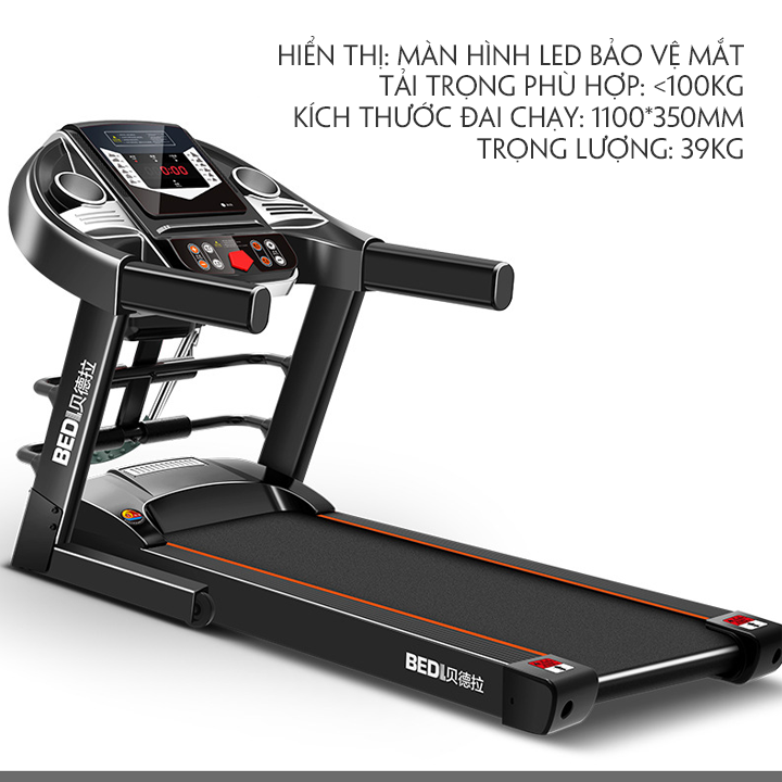 [Chính Hãng]Máy chạy bộ điện, mẫu đa chức năng, có máy đánh mỡ bụng model mới nhất,công nghệ gập thông minh, màn hình LED bảo vệ mắt