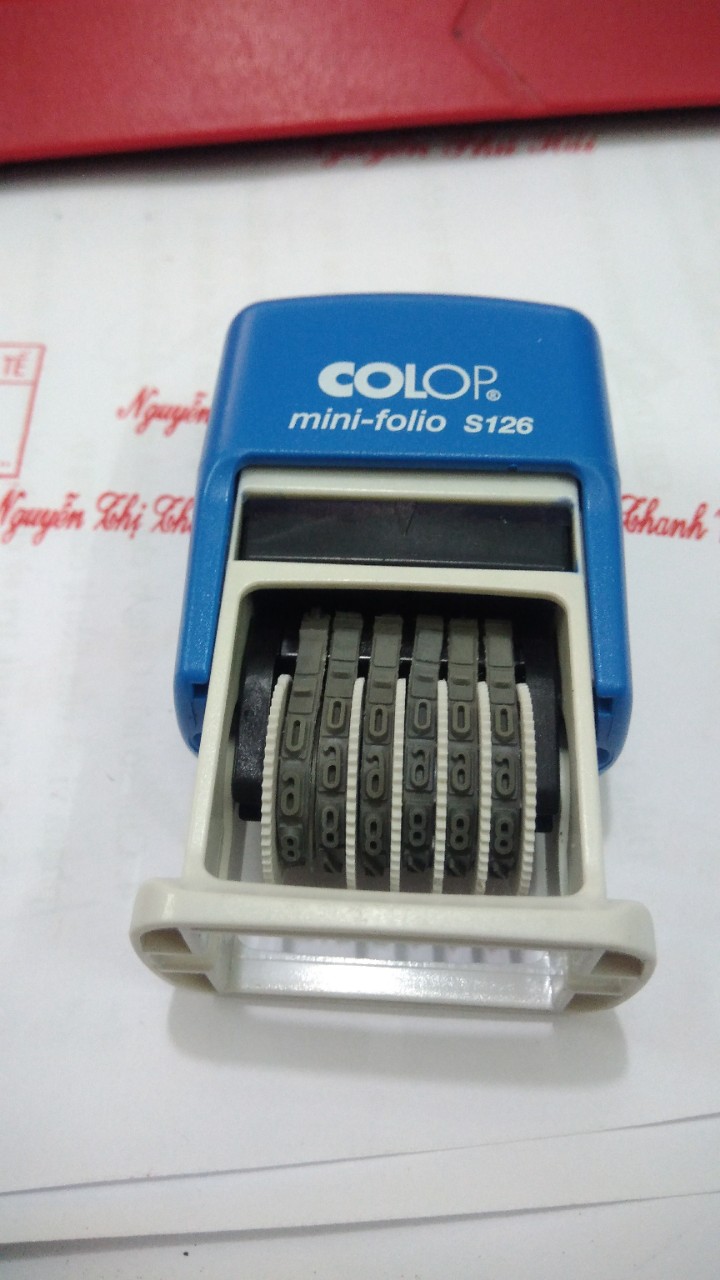 Con dấu 6 số liền mực (Colop S126)