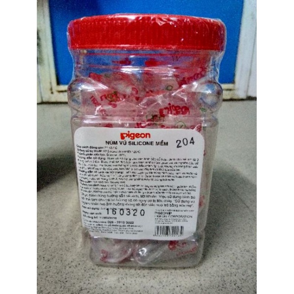 ( Combo 5 cái)Núm vú Silicone Pigeon size L [ cổ hẹp]