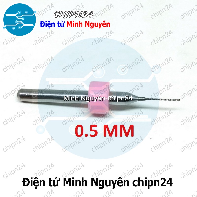[2 cây] Mũi khoan mạch in CNC 0.5mm (Mạch điện tử, PCB)