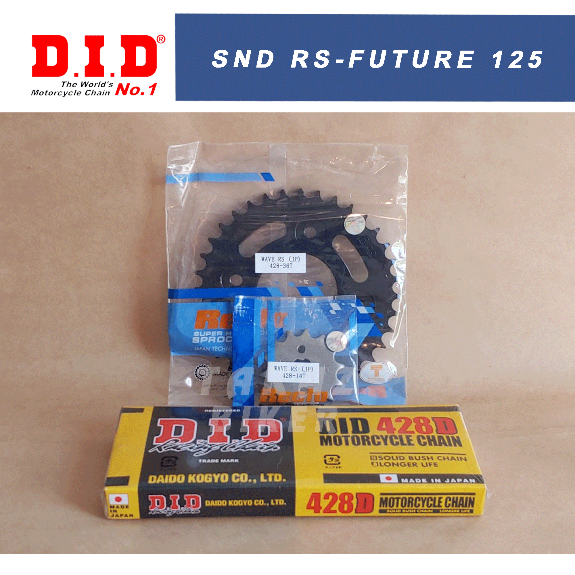 Sên Nhông Đĩa Recto Dùng Cho Xe Wave RS110 - Wave Blade110