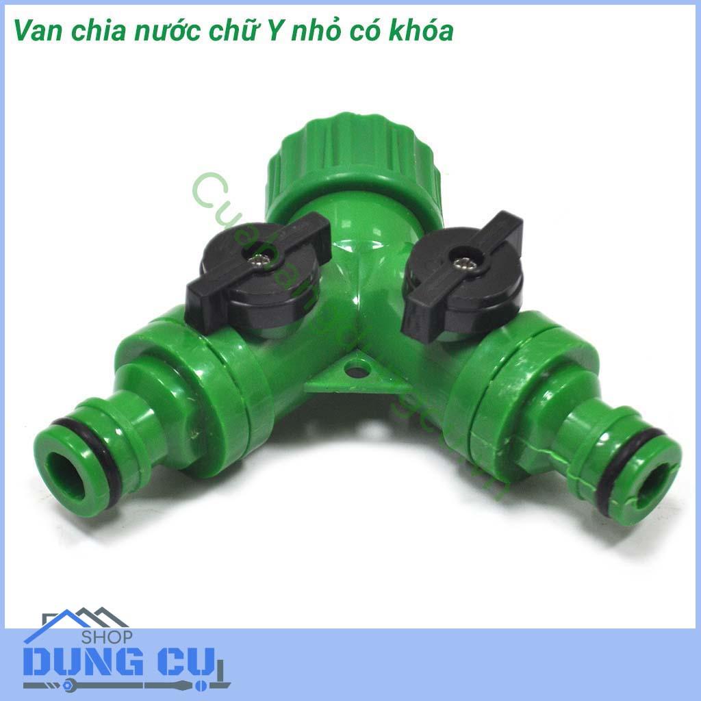 Van chia nước chữ Y có khóa nhỏ