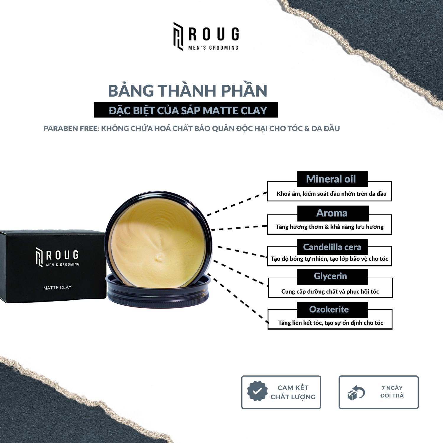 Roug Matt Clay Hair Wax - Matte Clay