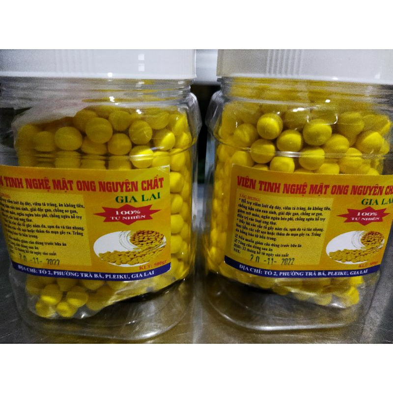 Viên tinh bột nghệ viên mật ong