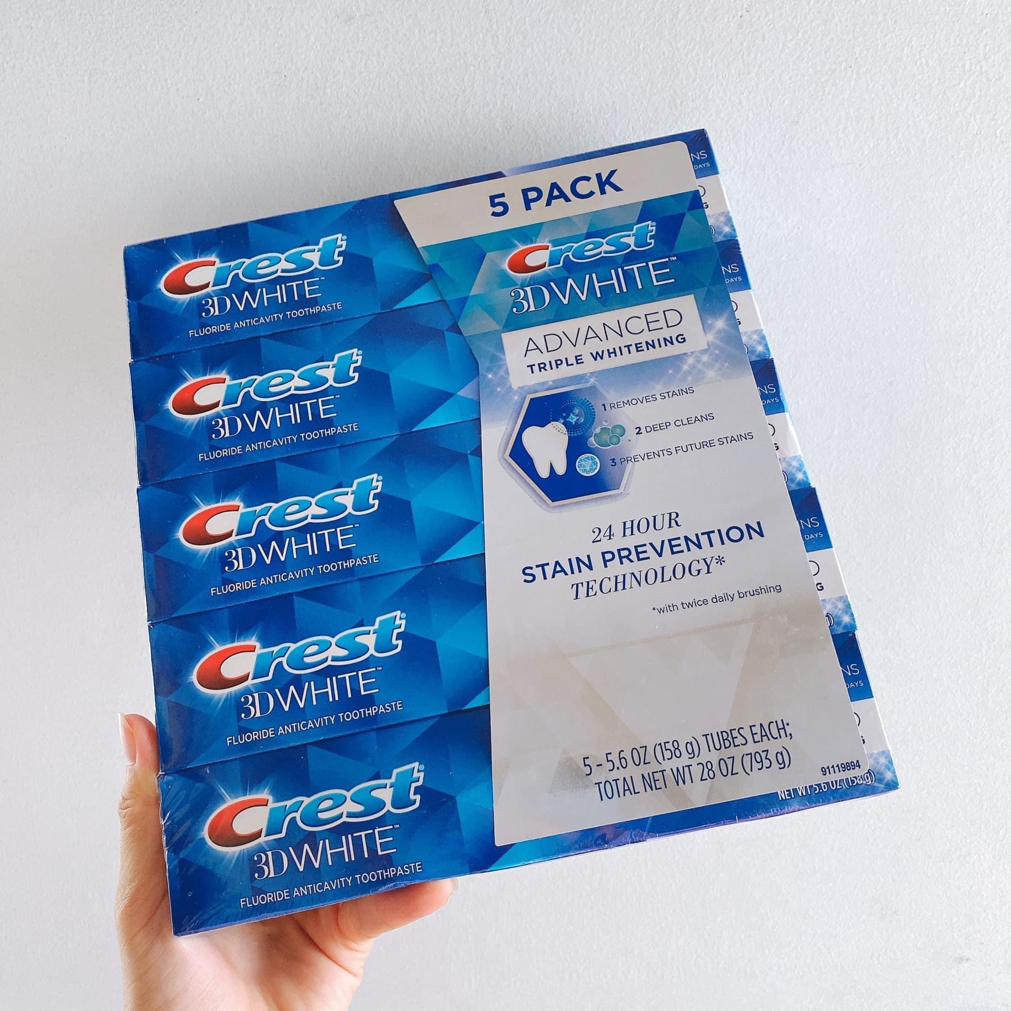 [HCM]Kem Đánh Răng Crest 3D White Arctic Fresh  hàng Mỹ  mẫu mới sét 5 típ