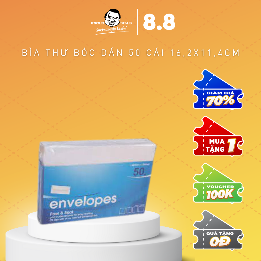 Bộ 50 cái bao thư 16.2 x 11.4cm UBL SP0040