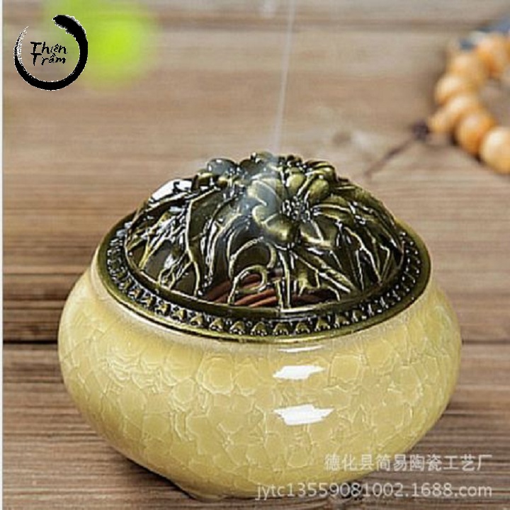 Lư Men Xông Trầm - Lư Trầm Gốm Cao Cấp (chọn mẫu)