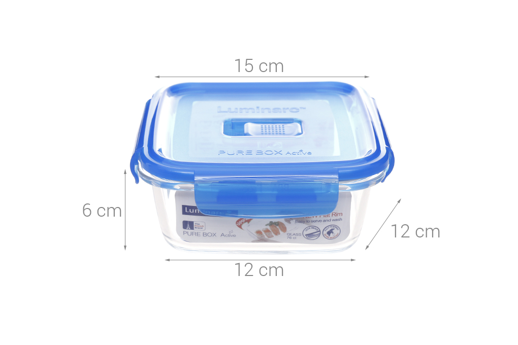 [HCM]Hộp đựng thực phẩm thủy tinh 760 ml Luminarc Pure HTT080