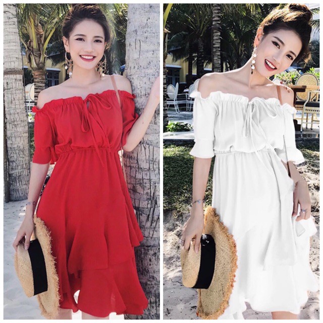 Đầm bèo lai 2 màu