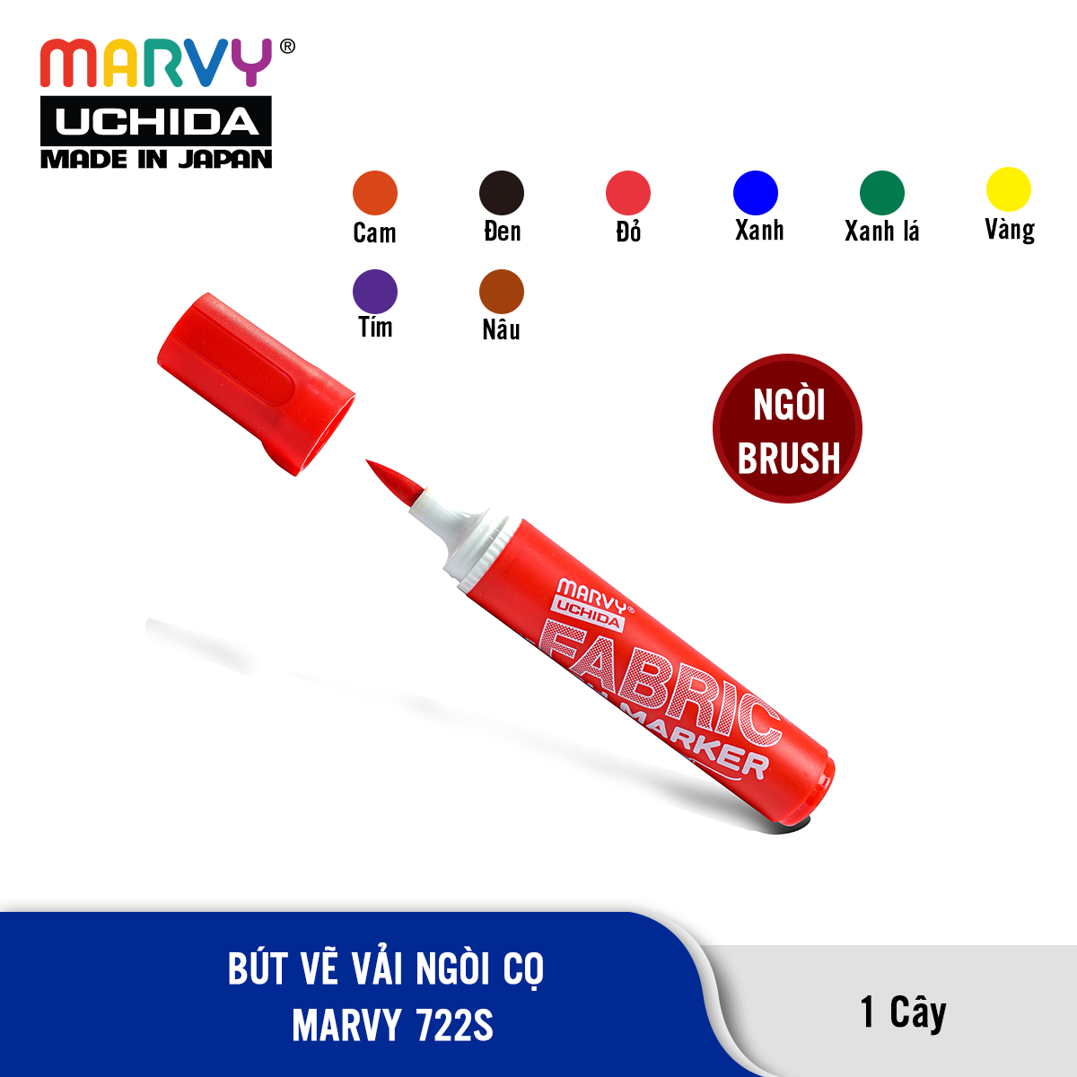 Viết Vẽ Vải Không Bay Màu Marvy 722S