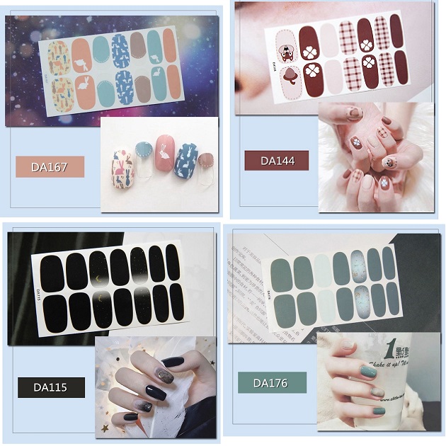 Set 14 Nhãn Dán Móng, Sticker Dán Móng Nghệ Thuật mẫu mới 💖💖💖
