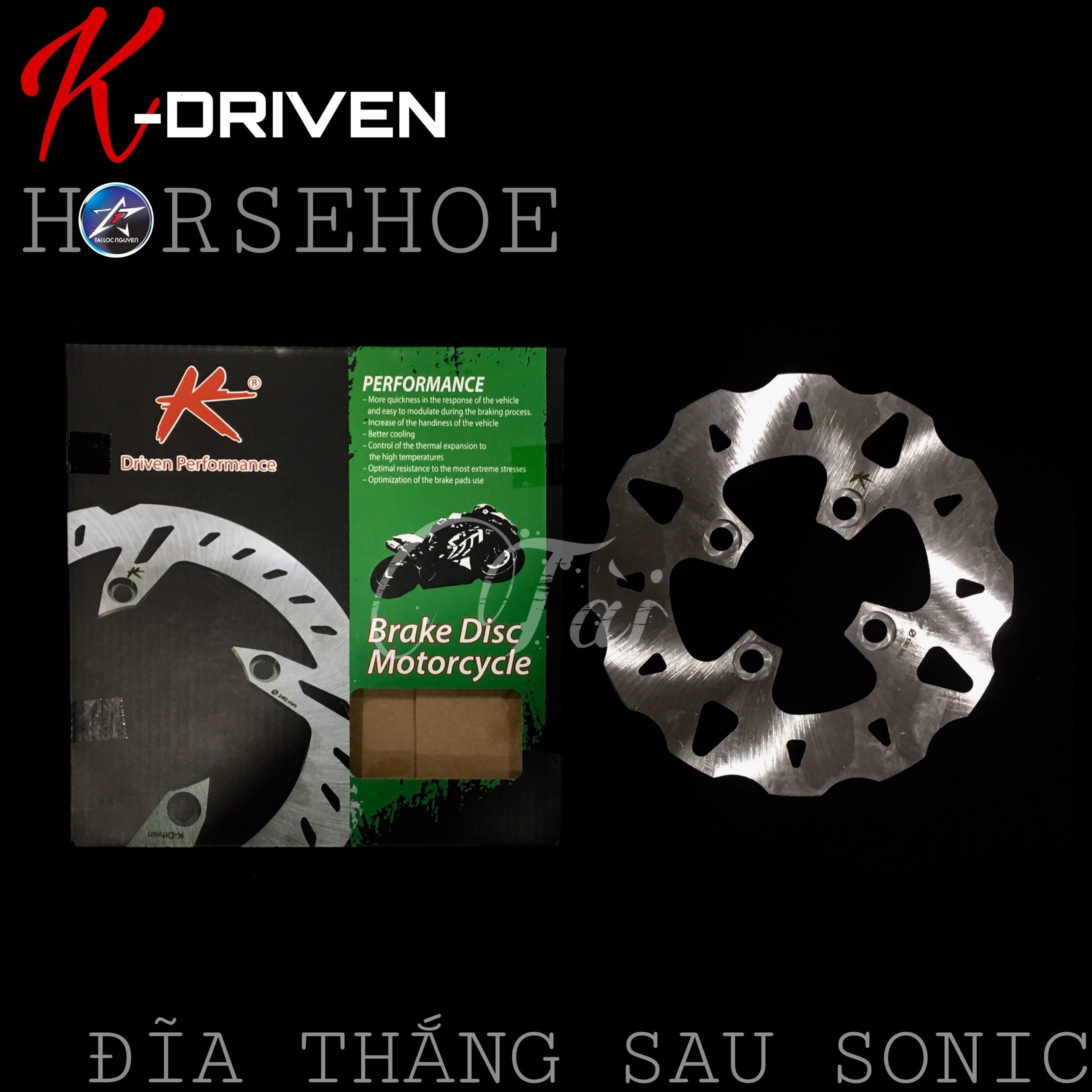 [HCM]ĐĨA THẮNG SAU K-DRIVEN CHO HONDA SONIC