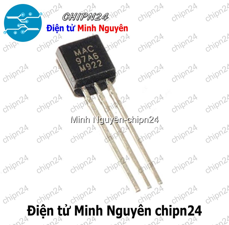 [10 con] (KT1) Triac MAC97A6 TO-92 0.6A 400V (97A6) - HH001001