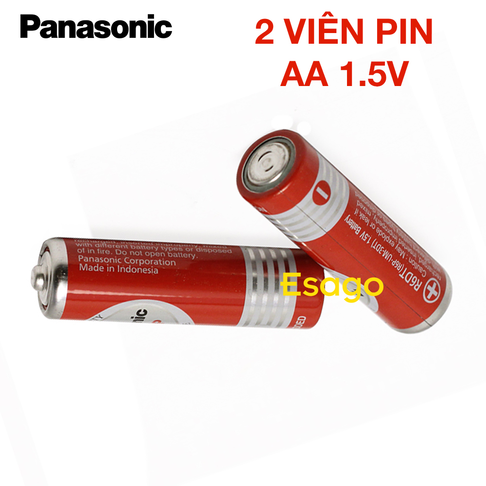 2 Viên Pin tiểu đỏ AA 1.5V Panasonic công suất lớn