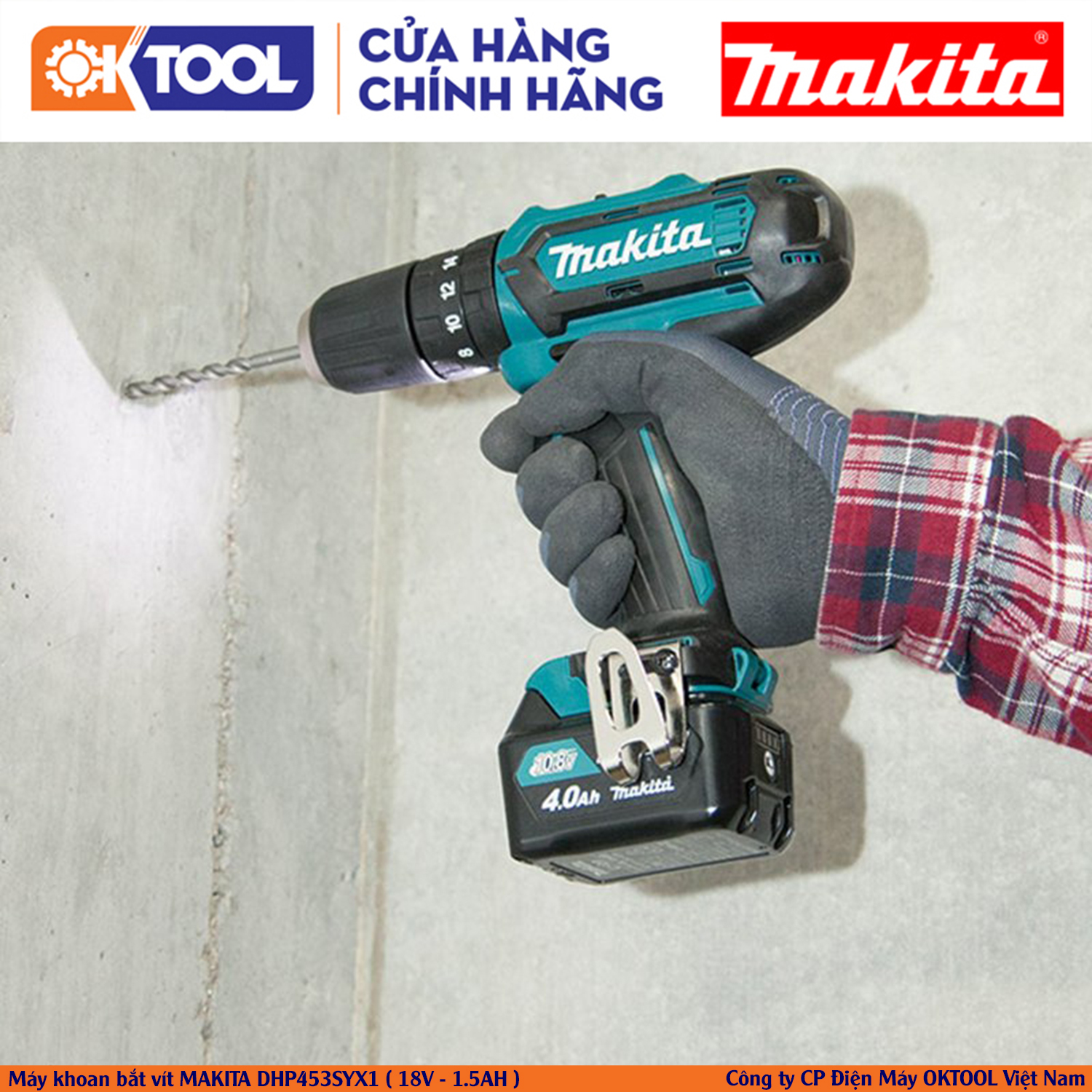 Máy khoan pin Makita DHP453SYX1