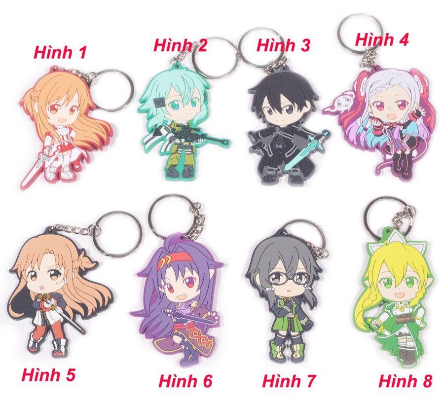 [thanh lý bán lỗ] Móc khóa Anime Chibi cao su - Sword Art Online [PKA] [KS18]