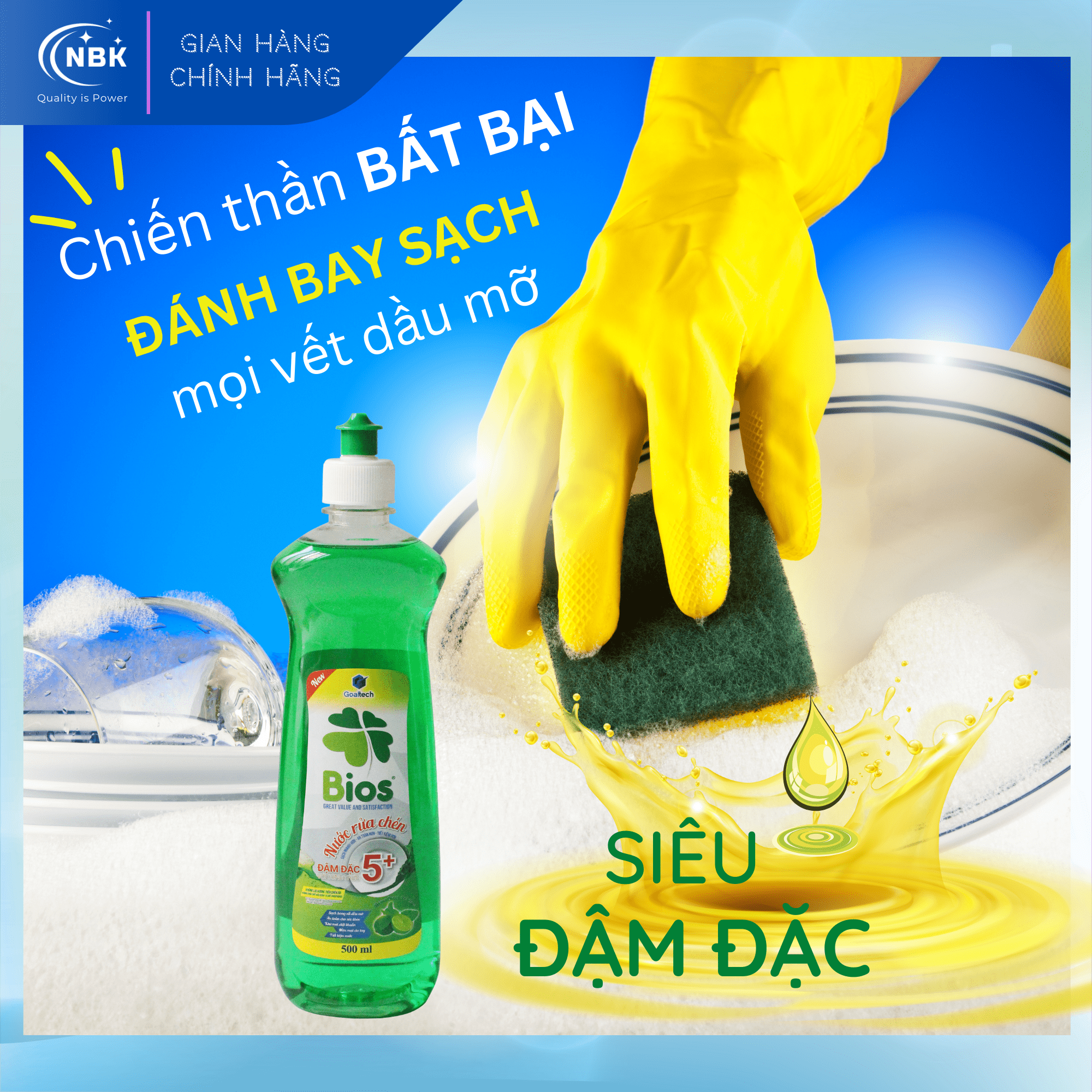 DISHES WASHING LIQUID BIOS GREEN TEA LEMON INCENSE 500ml/Bottle