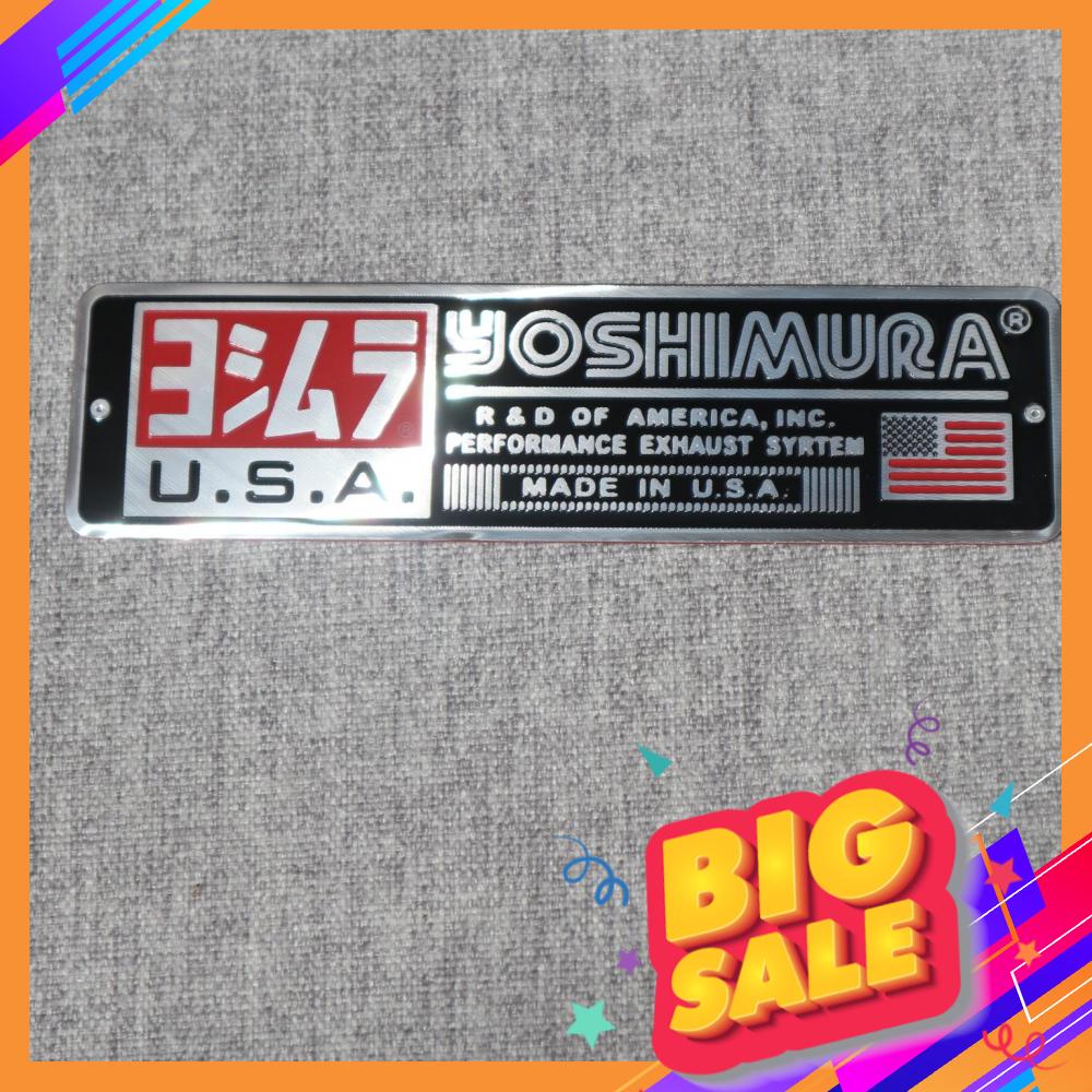 TEM NHÔM DÁN PÔ XE, GẤP XE LOGO YOSHIMURA KEO 3M DÍNH NHƯ KEO DÍNH CHUỘT MẪU MỚI