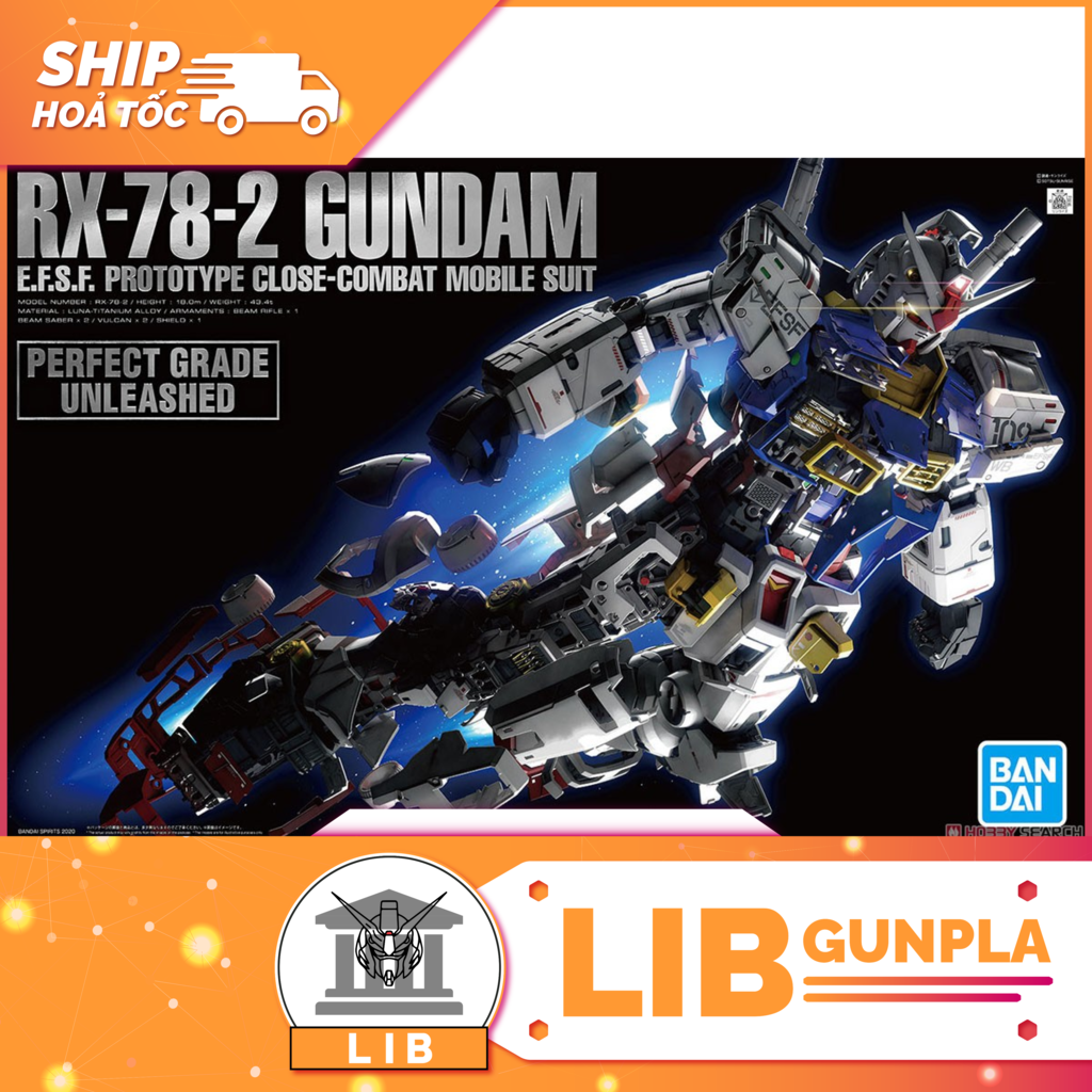 Mô hình lắp ráp Gundam PG UNLEASHED RX-78-2 Gundam