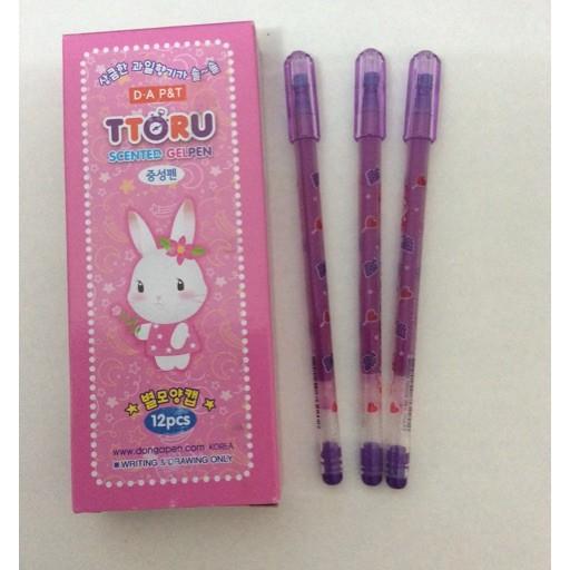 12 Bút Ttoru Thơm Viết Nho Hàn Quốc Mực Tím