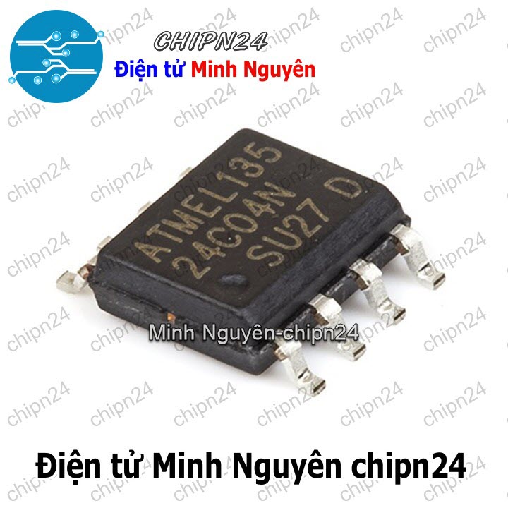[2 con] (SOP) IC Dán 24C04 SOP-8 (SMD) (AT24C04 IC Nhớ EEPROM) - HH000317