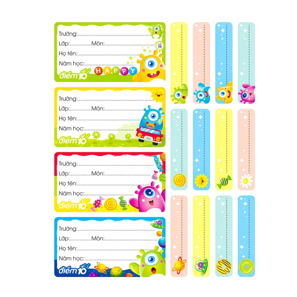 Thien Long Point 10 Notebook Label Tp-Nbl006