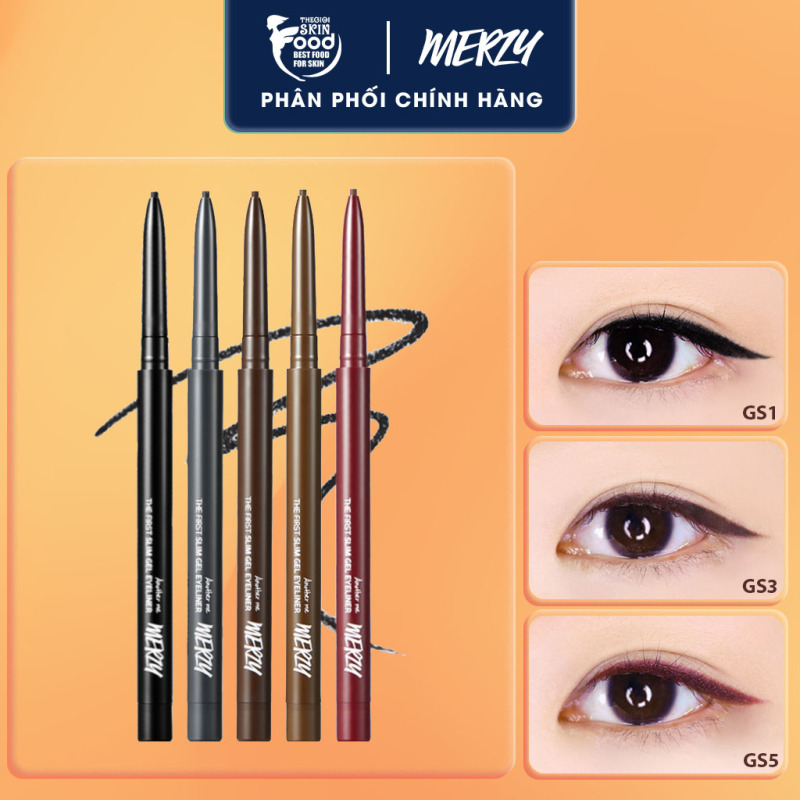 Chì Kẻ Mắt Siêu Mảnh Chống Trôi, Siêu bền, Siêu Lỳ Merzy The First Slim Gel Eyeliner 0.05g giá rẻ