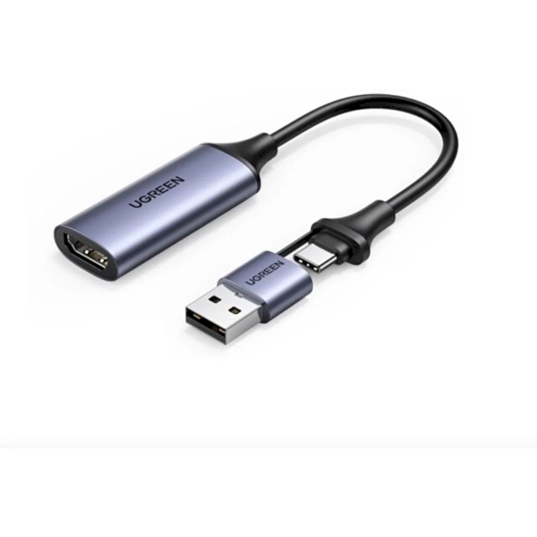 Ugreen 40189 combo usb a and type c video capture card single hdmi input cm489
