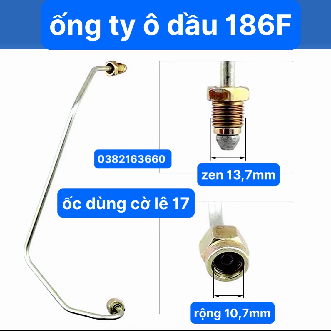 Ống dầu 186f ty ô ống dầu cao áp máy cày 186f ống dẫn dầu cao áp máy cày