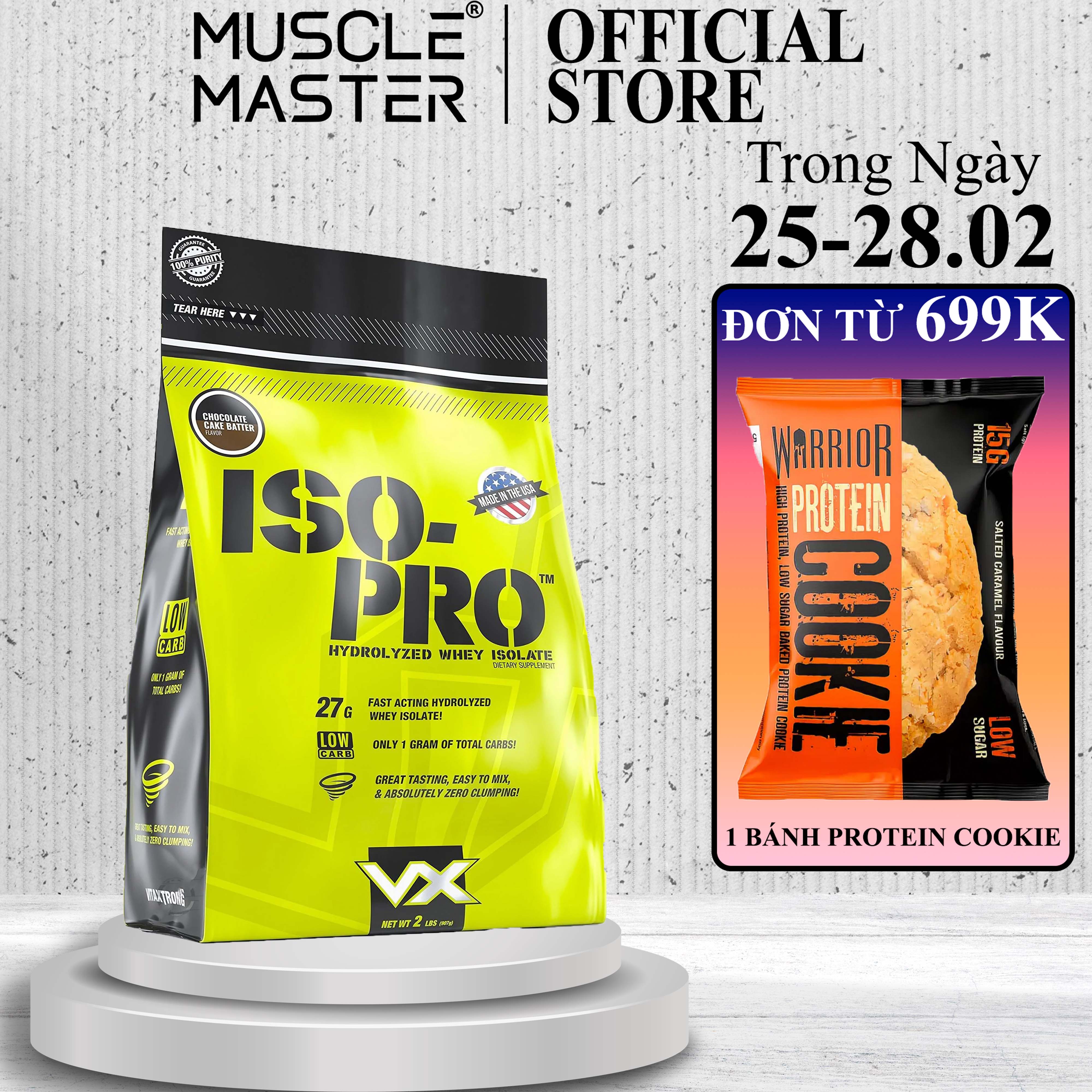 Whey protein 100% hydrolyzed whey isolate vitaxtrong iso pro 2lbs
