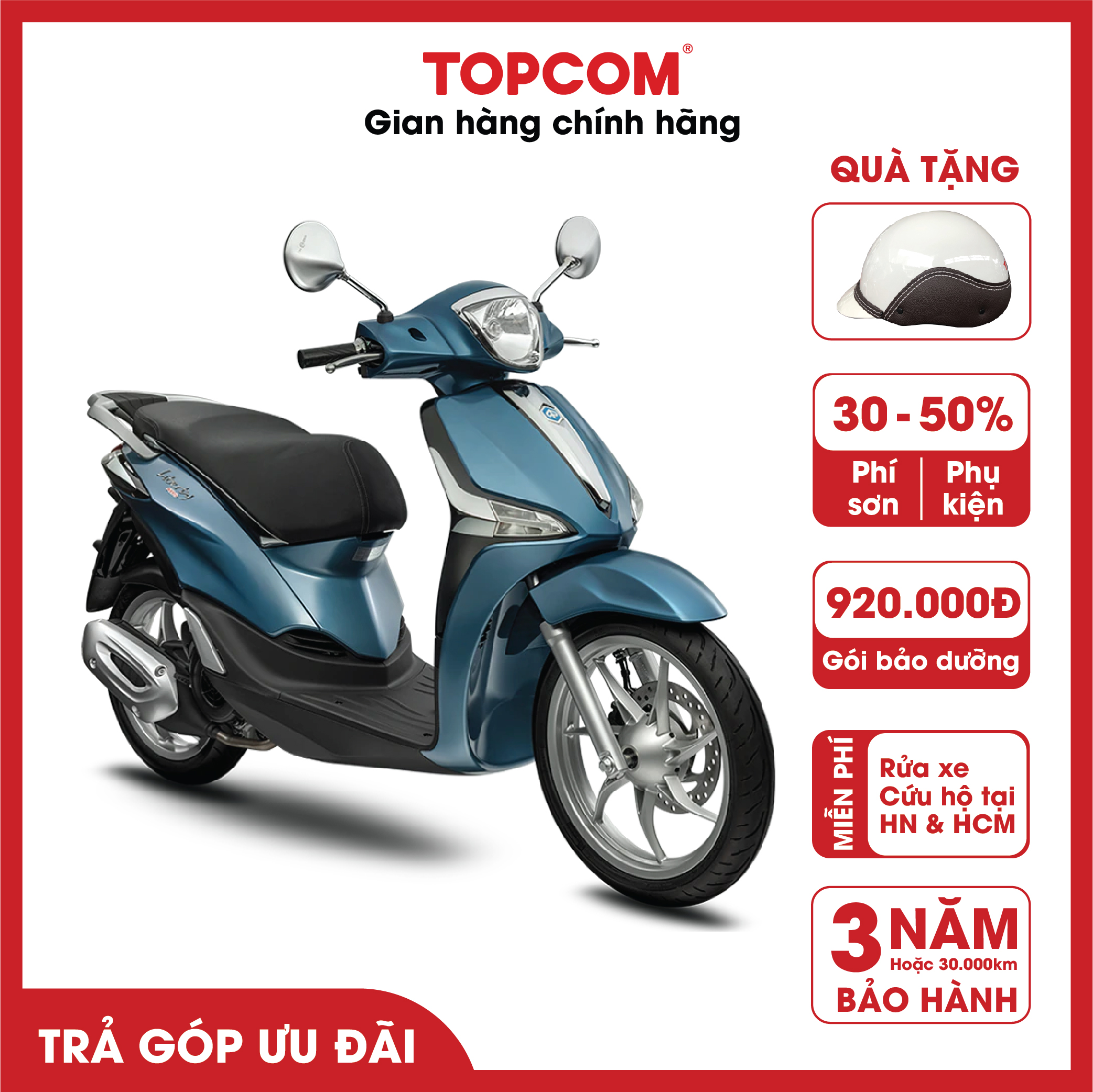[Trả góp 0%] Xe ga Piaggio Liberty 125cc ABS