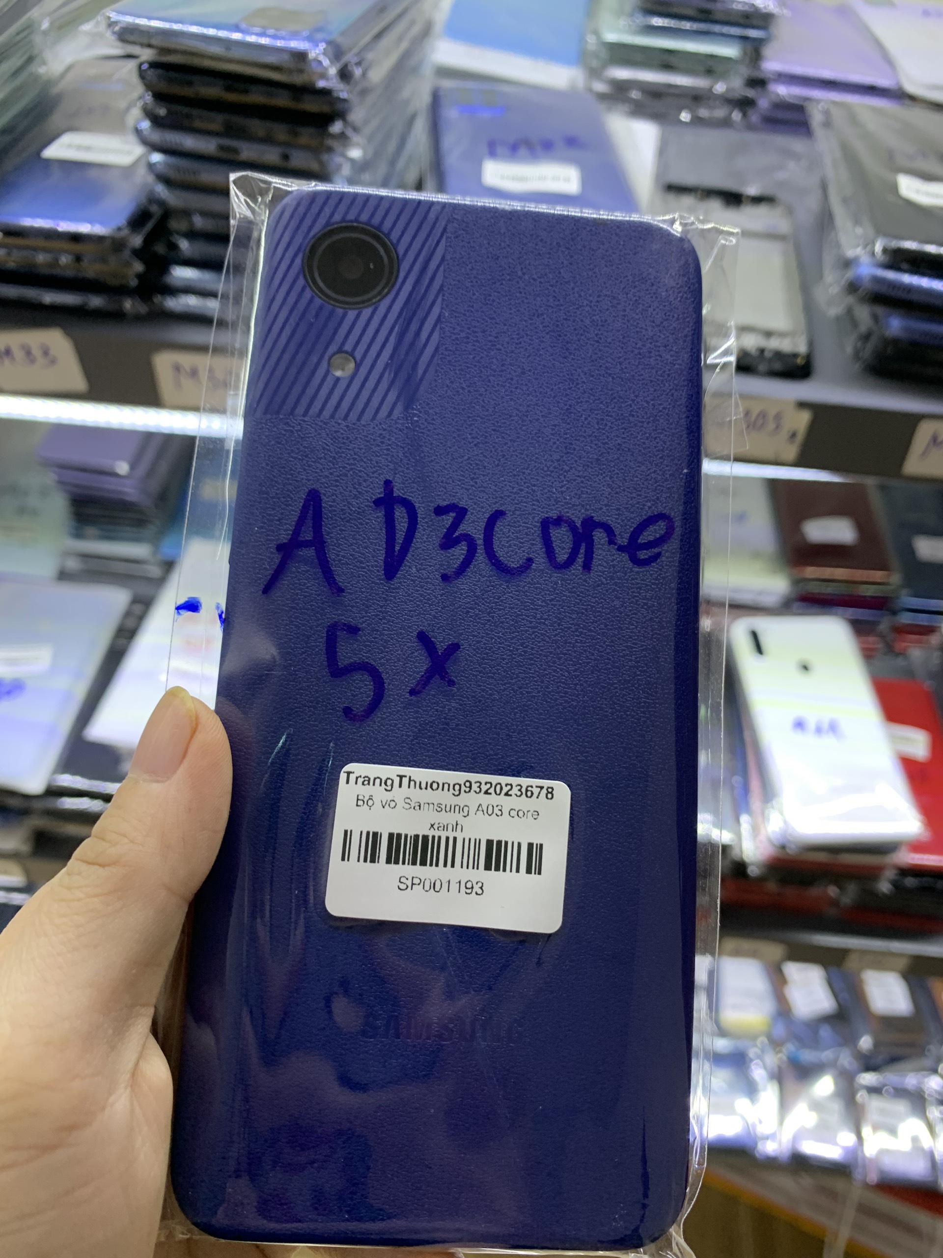 BỘ XƯƠNG VỎ ZIN MỚI ĐIỆN THOẠI SAM SUNG A03 CORE