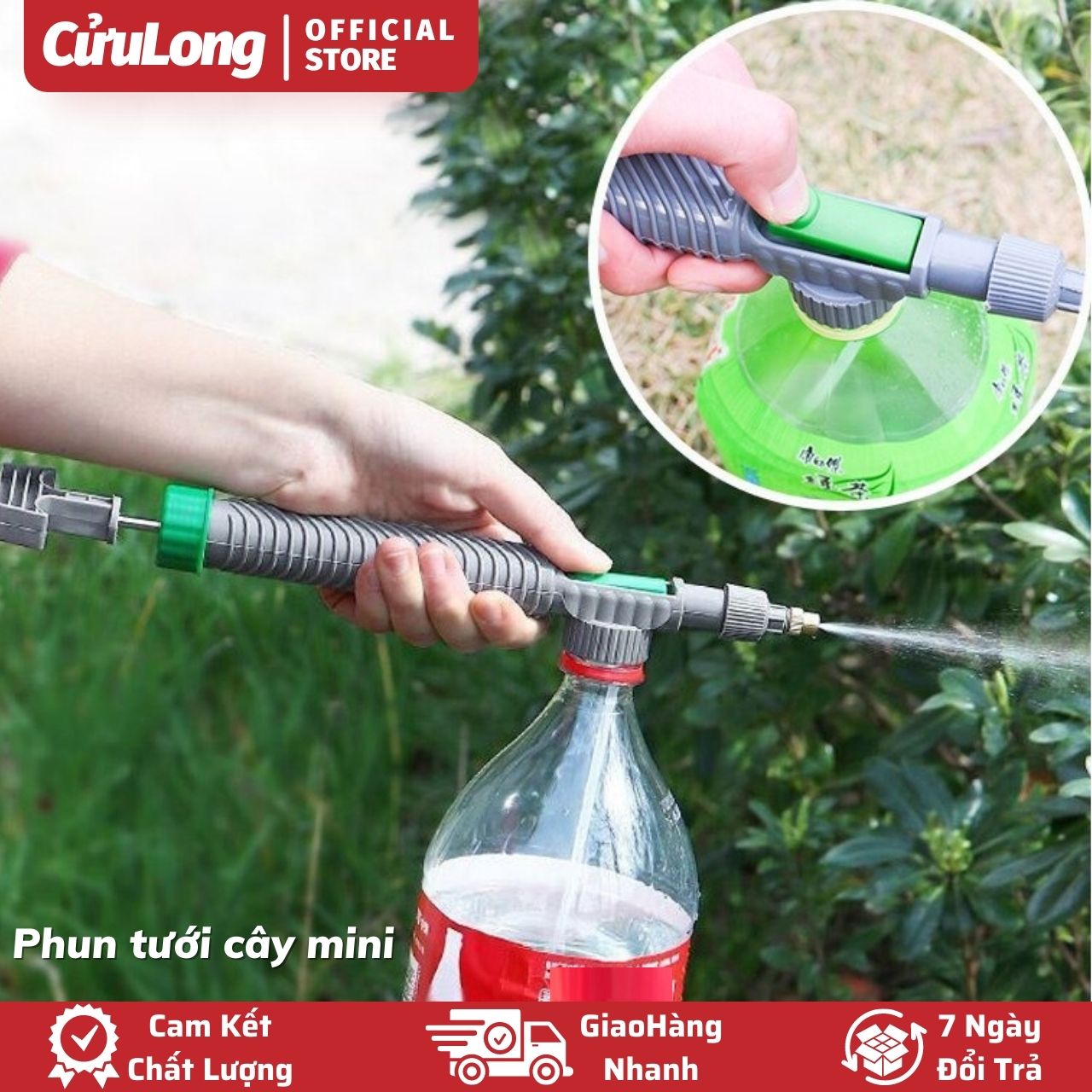 Bình bơm tưới cây mini đa năng cầm tay phun xịt 2 chế độ nước nhỏ gọn tiện lợi mang theo