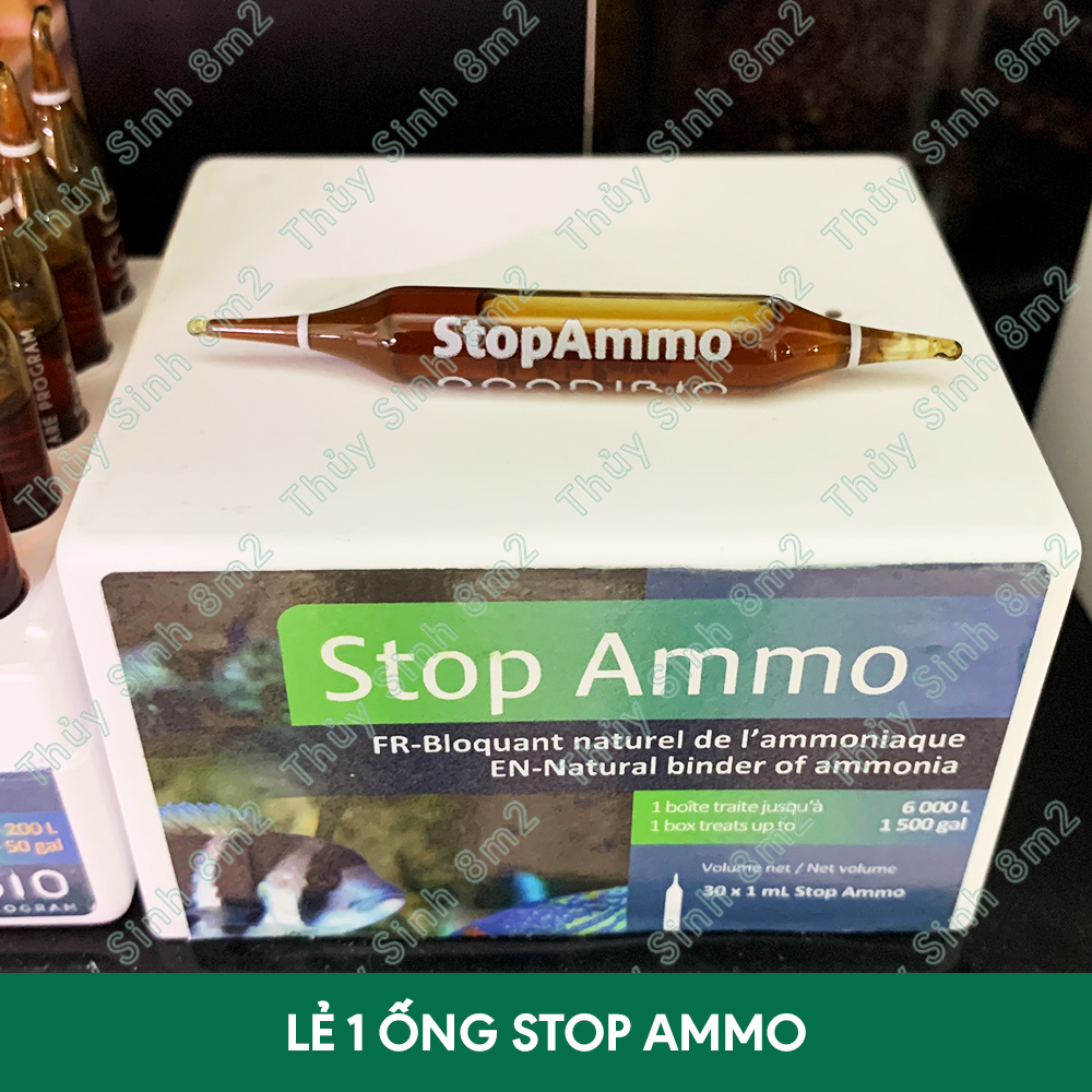 Khử độc nước stop ammo prodibio | xử lý độc, cặn thải dơ hồ tép, hồ cá thủy sinh | 8m2