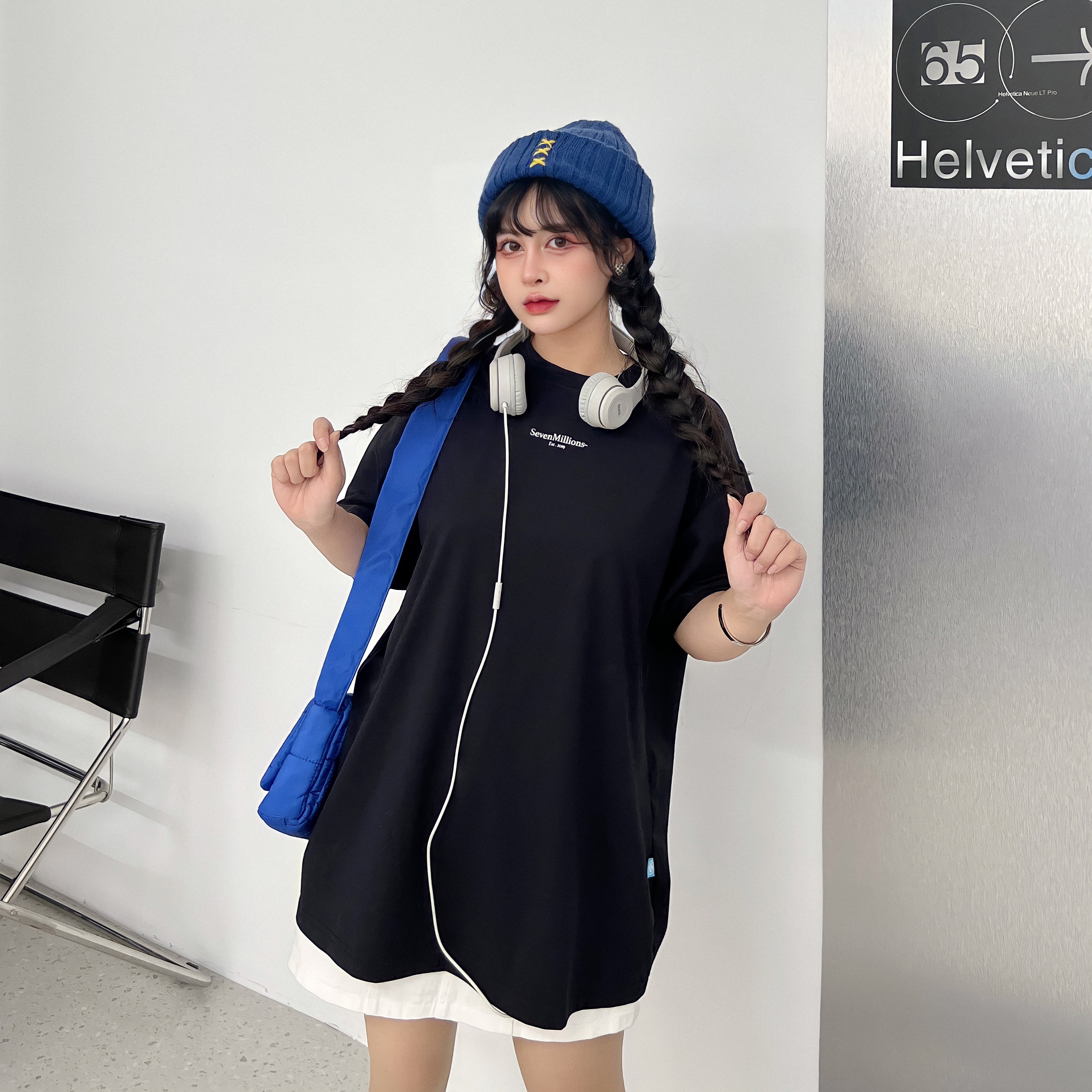 Áo thun basic 7MILLIONS Typo SM chất vải cotton 2 chiều và có 5 màu, form unisex oversize